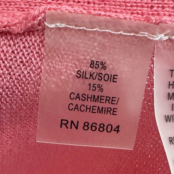 NWT Magaschoni Silk Cashmere Peony Pink Dolman Long Cardigan Sweater Large - Picture 5 of 7